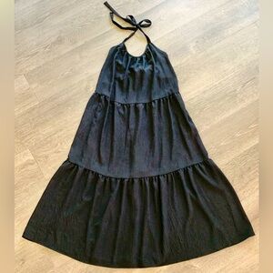 Cherish Halter Tiered Maxi Dress